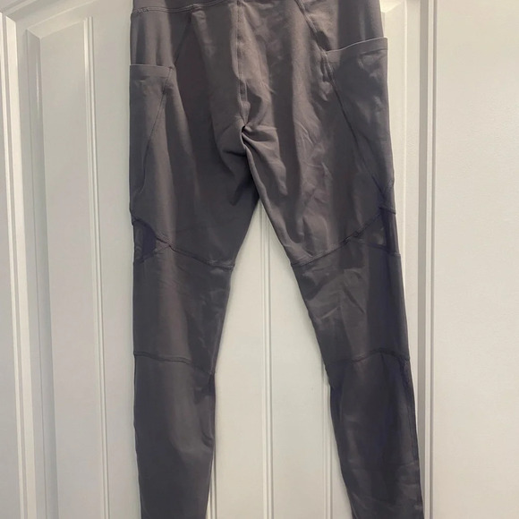 Athleta leggings gray with sheer panels on legs size small comfort yoga - Picture 2 of 6